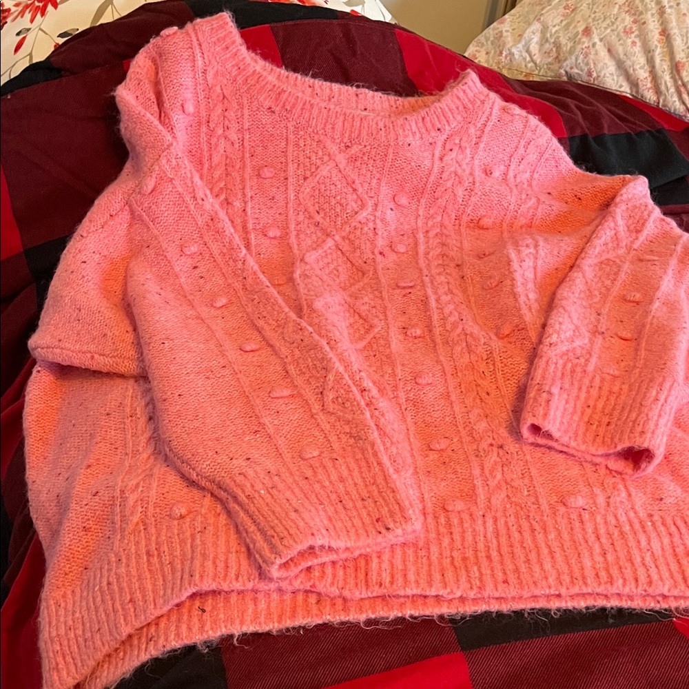 Old Navy pull over 3X sweater Barbie Pink
